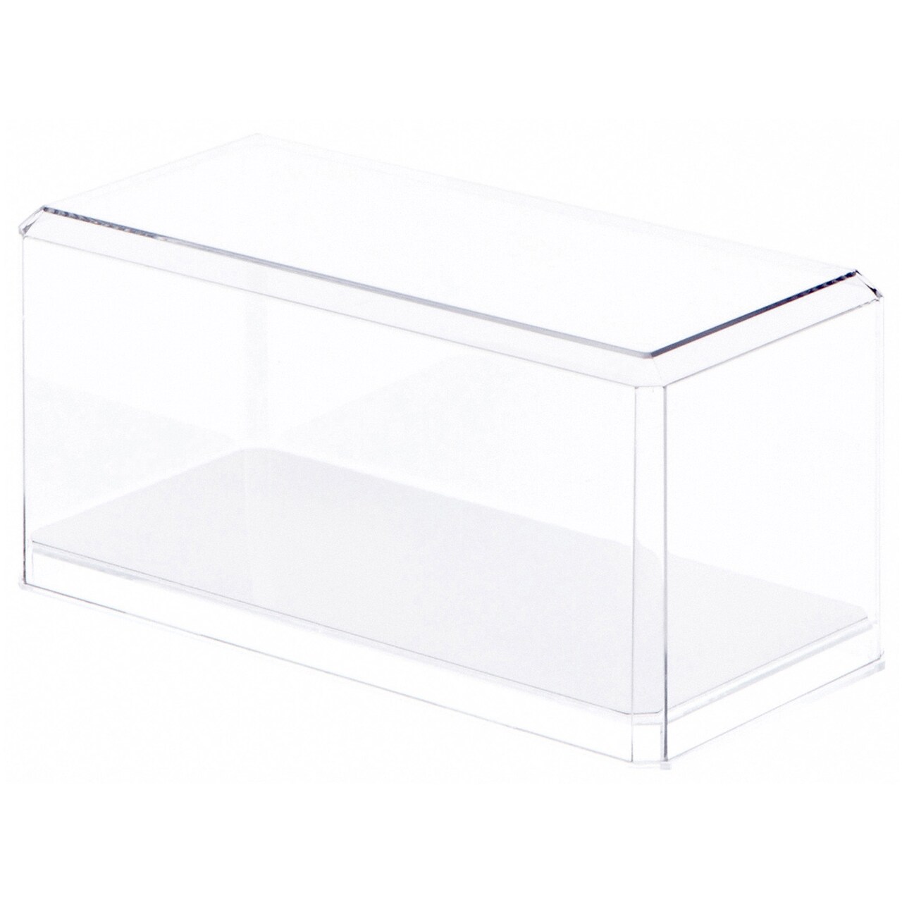 Pioneer Plastics 084CD Clear Plastic Display Case for 1:32 Scale Cars (Mirrored), 8" W x 3.75" D x 3.5" H (Mailer Box)